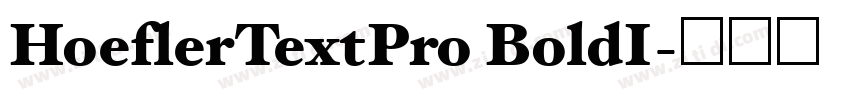 HoeflerTextPro BoldI字体转换